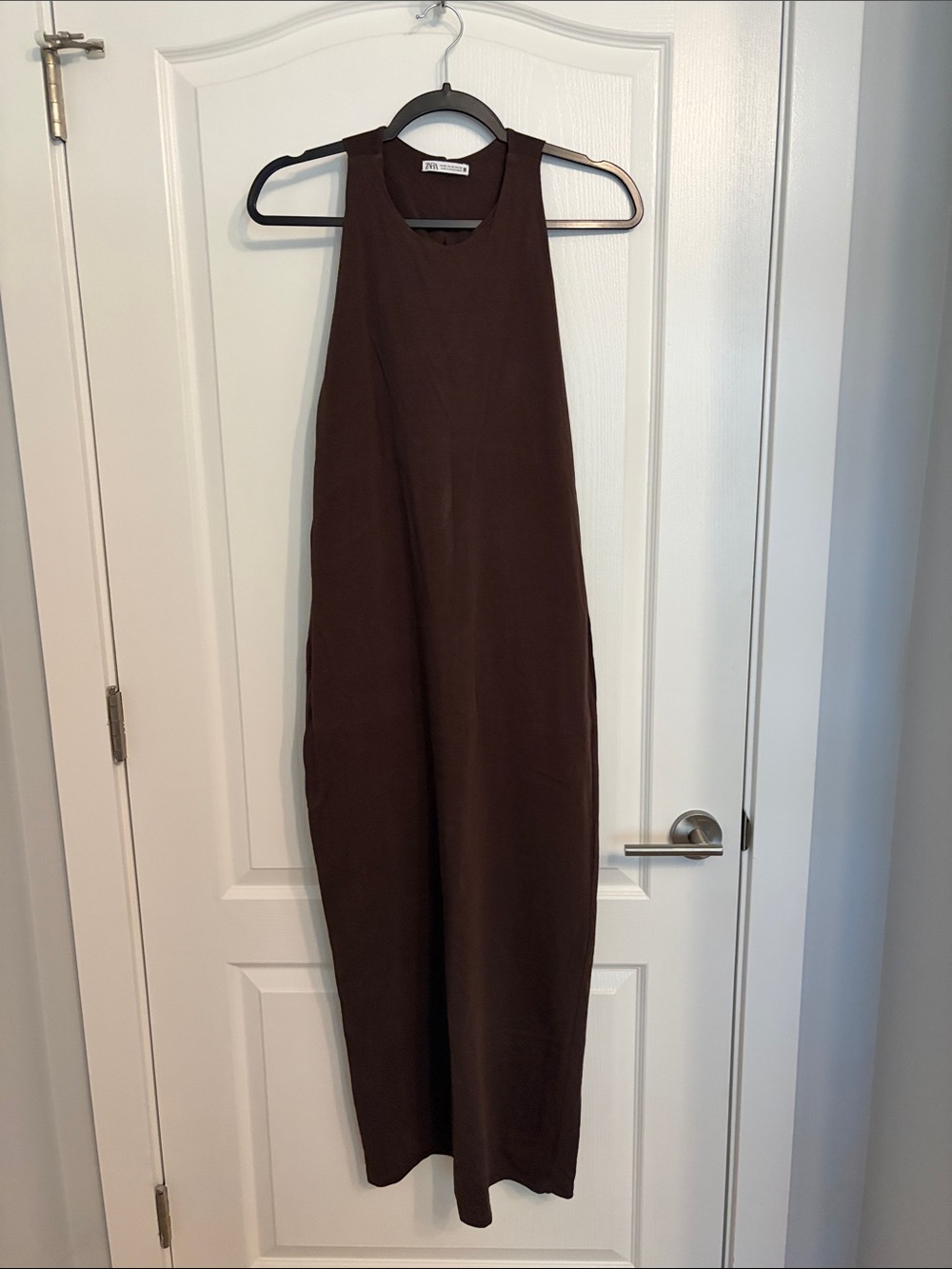 Zara Chocolate Brown Sleeveless Dress M